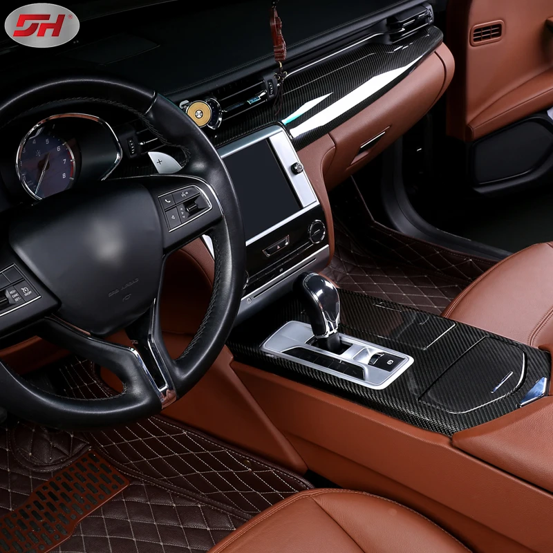 For 2017-up Maserati Quattroporte M156 10pcs carbon fiber interior dashboard panel trims paste type new model