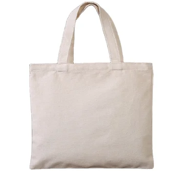 Wholesale 38*42cm Reusable Cheap Shopping Bags Plain White Blank Cotton ...