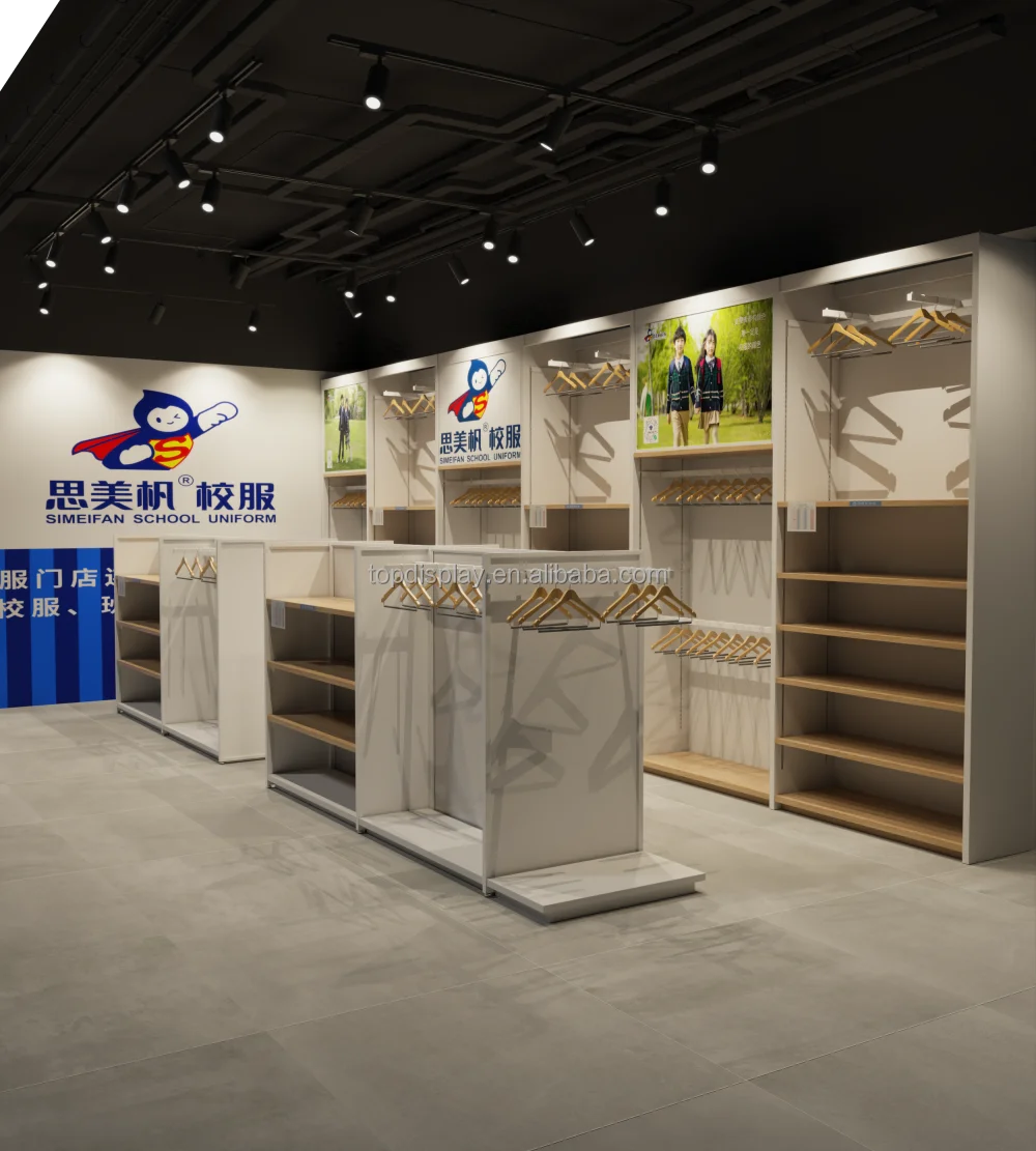 Custom Uniqlo Metal Clothes Display Stands Clothing Rack For Clothes