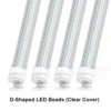 Perles LED en forme de D (couvercle transparent)