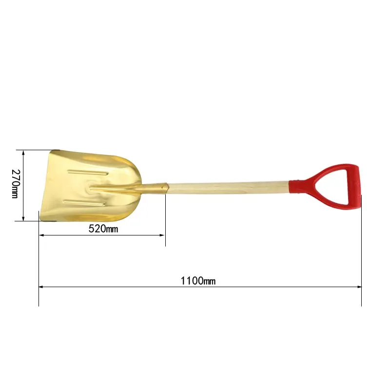 Multi - Function Brass Square Non Sparking Shovels with Wooden Handle for Use in Flammable and Explosive Places and As Dust Pan manufacture