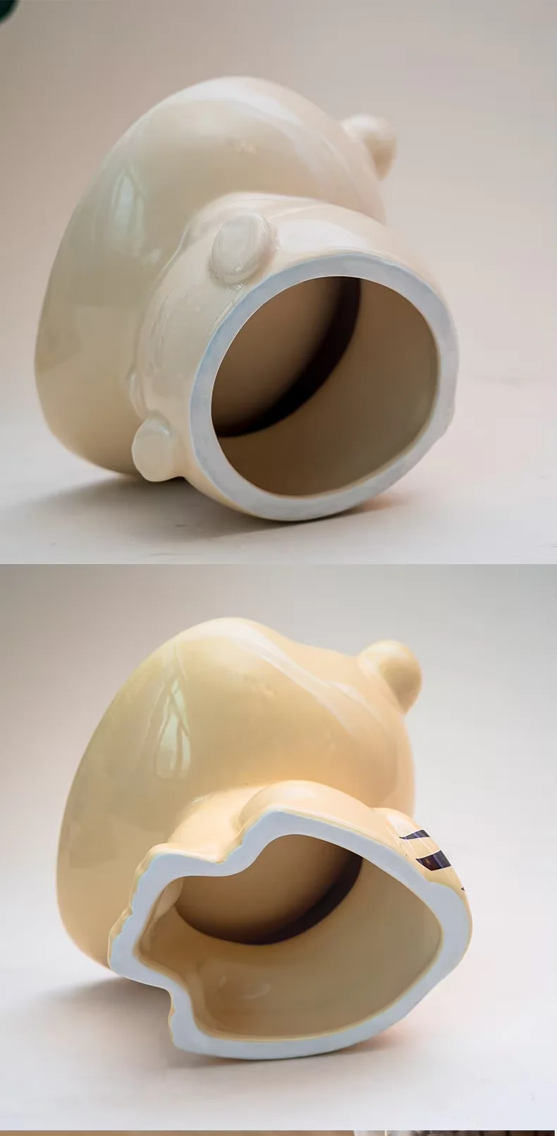 Cute Diagonal Cat Bowl Eco-Friendly Ceramic Protection Cervical Vertebra Prevents Upset for Dog Rice Cat Food Pet Supplies factory
