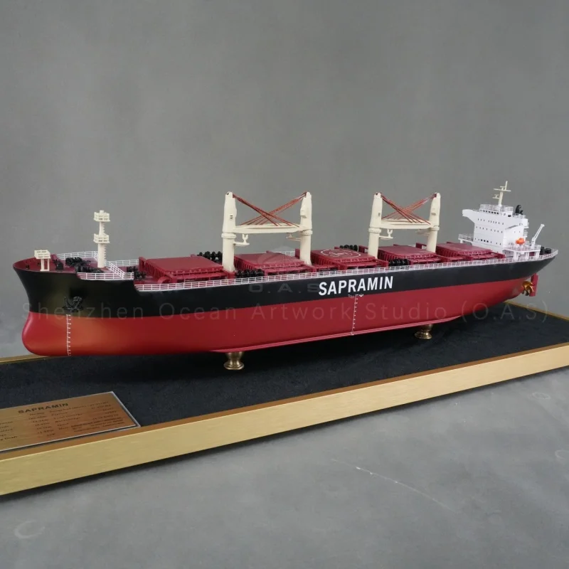 【LA】O.A.S Customized 65cm SAPRAMIN Bulk Carrier Ship Model Factory Made Nautical Style ABS Plastic Boat Model