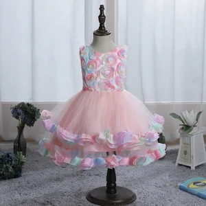 Korea Sweet Sleeveless Casual Floral Girl Clothing Girl Flower Princess Dress for 2 to 10 YEar Child's Wear Clothes for Kids