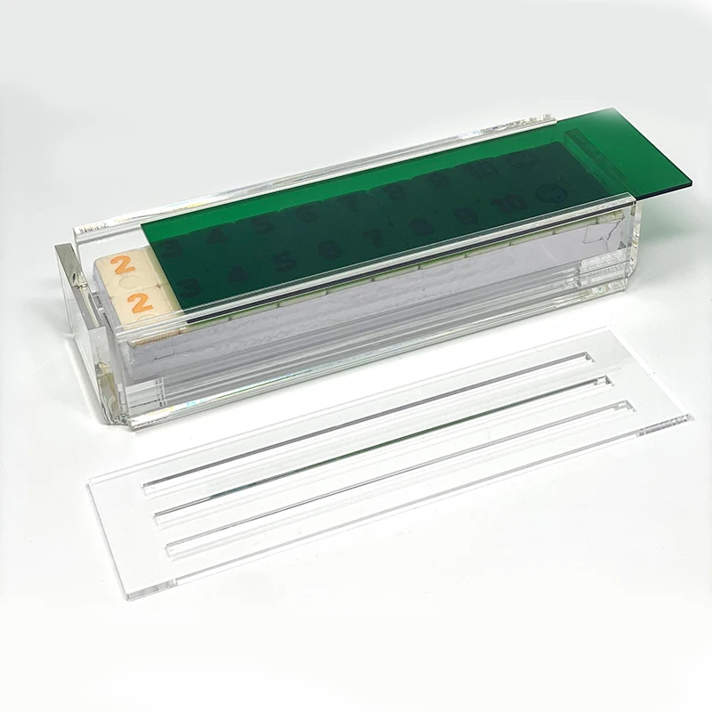 Рамми куб плитка игра с люцитовой коробкой семейная настольная игра румми домино игры демонстрационный чехол