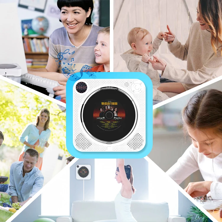 
 2021 г., плеер Walkman, многофункциональный черный музыкальный проигрыватель компакт-дисков, MP3 динамик, FM-радио, BT, выход, USB-соединение, портативный CD-проигрыватель  