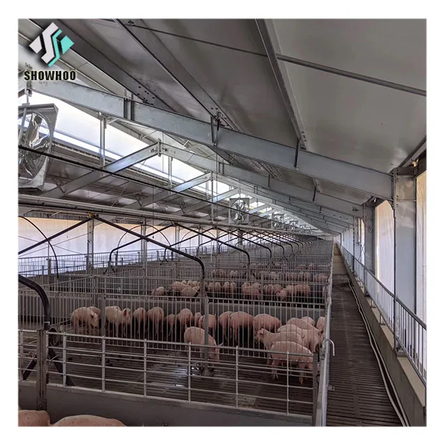 Low Cost Prefabricated Steel Frame Housing Pig House Building for Sale