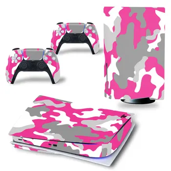 Sticker For PS5 Console Disk Edition Carbon Fiber Decal Skin Cover for PS 5 Console and 2 Controllers