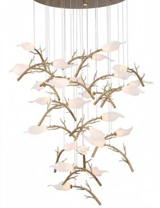 ECOJAS Luxury Design Villa Hotel Indoor Lighting High Quality Handmade Glass Decor Chandelier