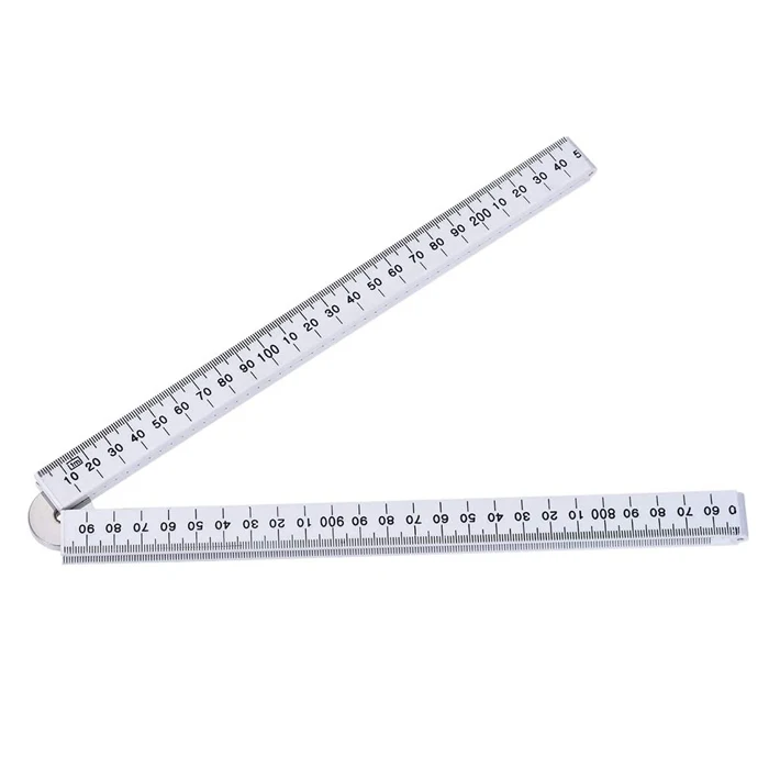 2024 Custom Advertising Plastic Carpenter Folding Rule 1M 4F Durable 0.1mm Accuracy Zollock