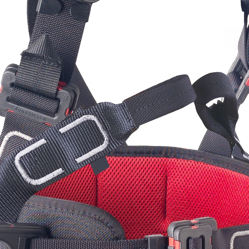 High quality EN361 Adjustable Insulated Polyester Full Body Climbing Safety Harness for electrician