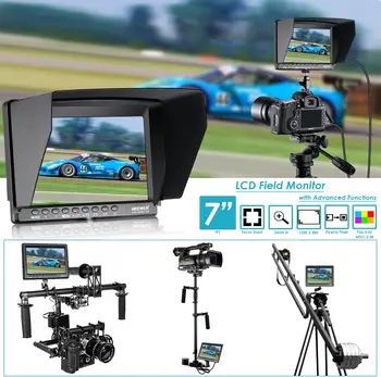 Neewer F100 7inch HD Video Assist IPS 1280x800 Camera Field Monitor with Sunshade and Ball Head for DSLR Cameras detail image