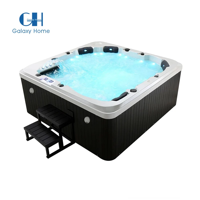 Europe Balboa Control 140 Jets Whirlpool Outdoor Spa Hot Walk in Tub Shower Combination With Jacuzzier Function