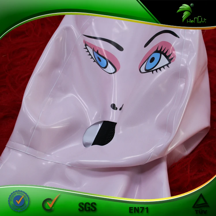 Face Mask Inflatable Pattern Cosplay Inflatable Mask Blow up Inflatable Girl Helmet Hongyi Sph ...