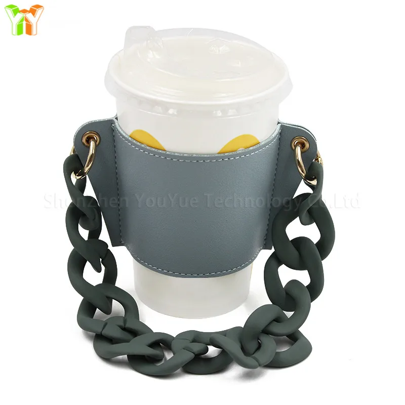 Fashion Cup Decoration Leather Cup Sleeve Insulated Cup Coat Water Bottle  Holder Carrier Cup Accessories Mug with Buckle Lanyard - China Cup Sleeve  and Sleeve Cover price