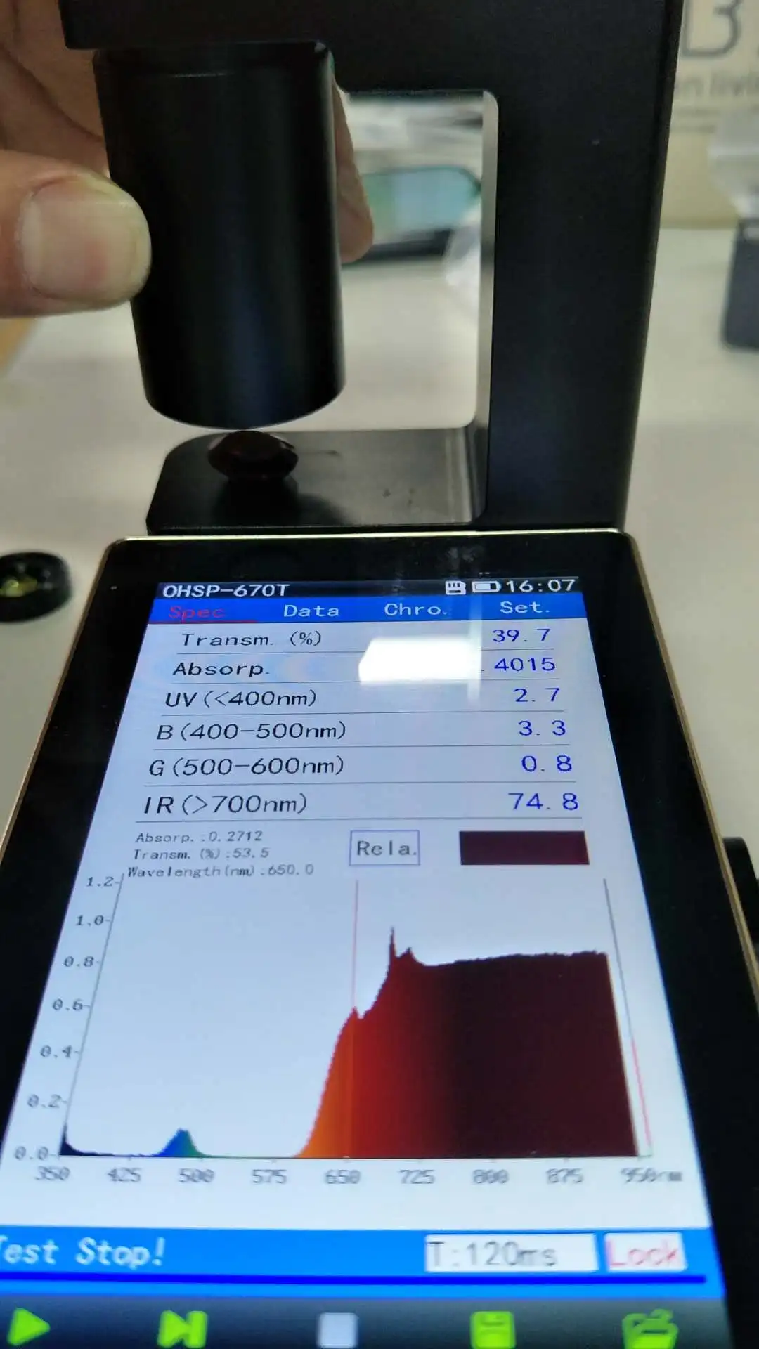 OHSP350T Portable Leaf Spectrum Transmittance Spectrometer