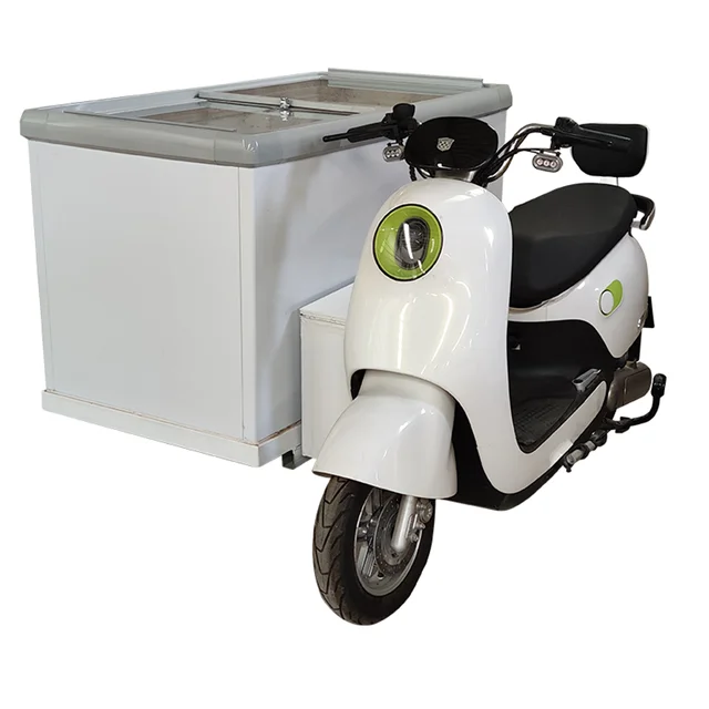 Cheap Cost Mobile Food Trailer Ice Cream Carts Tricycle For Sale With Lithium Battery