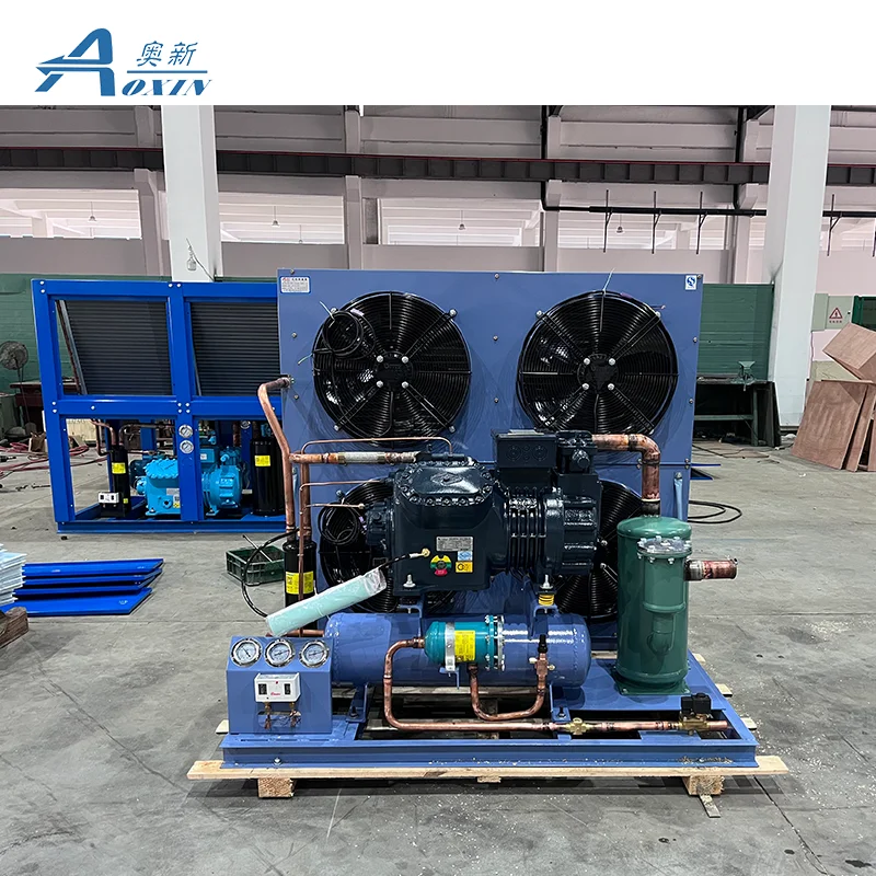 Aoxin Refrigeration R22, R404a 3HP-50HP  Medium and High Temperature Air Cooled Compressor Condensing Unit