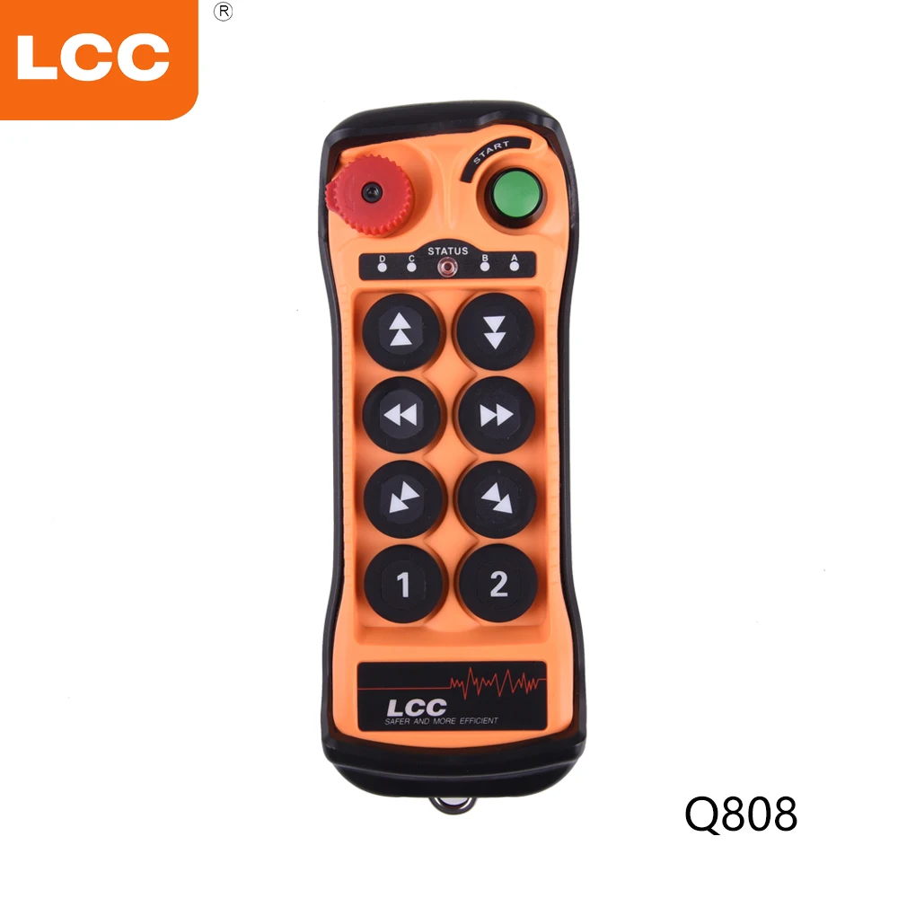Q808 8 Button Double Speed 24 Volt 433 mhz Radio Remote Control for Hoist Crane