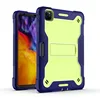 Yellow-green, navy blue