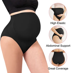 BOJIN Hot Selling Women Abdominal Support Pregnancy Panty Seamless Comfort Maternity Underwear Soft High Waist Pregnancy Panty