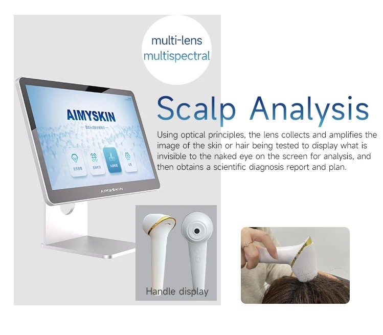 Portable Uv Light Hair Analysis Device Facial Care Skin Detector Face