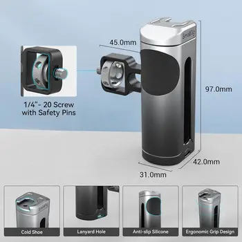 SmallRig up and Down Adjustable Mini Side Handle for Phone Cage Smartphone Video Rig - 3894 detail image