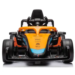 Licensed McLaren 12V Electric Go-Kart for Kids Ride-on Toy with Wheel and Battery Power for Ages 2-7 Years