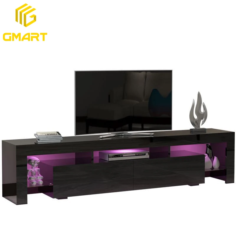 Gmart Modern Simple Home Furniture Retractable Sides Media Consoles Wooden Modern Wall Unit Tv Console Cabinet With Fireplace