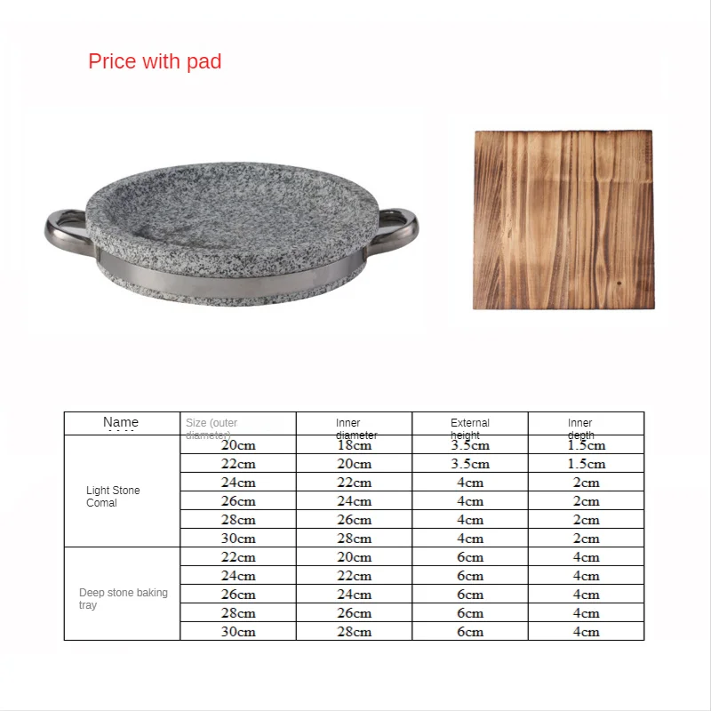Wholesale Granite Stone Pan Natural Stone Dish Flat Cooking Pots And