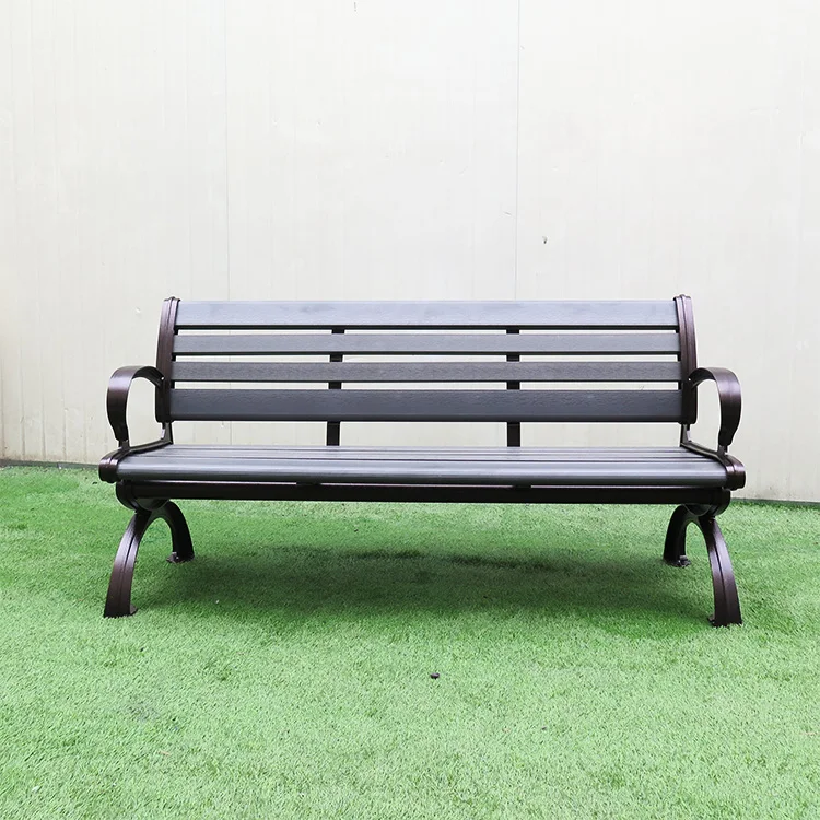 Patio Wooden Metal Bench with Backrest Wood Slats for Cast Iron Bench Supplier