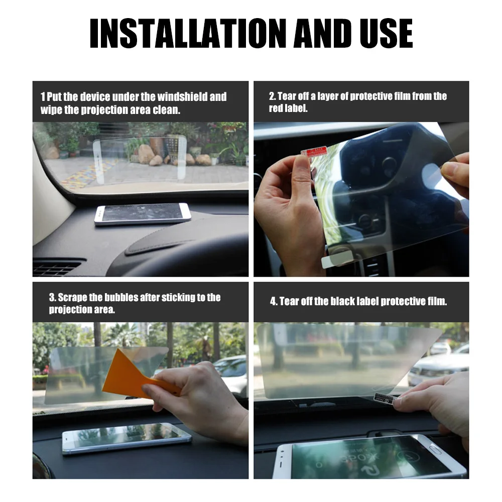 Head Up Display Protective Reflective Screen Consu... - Vicedeal
