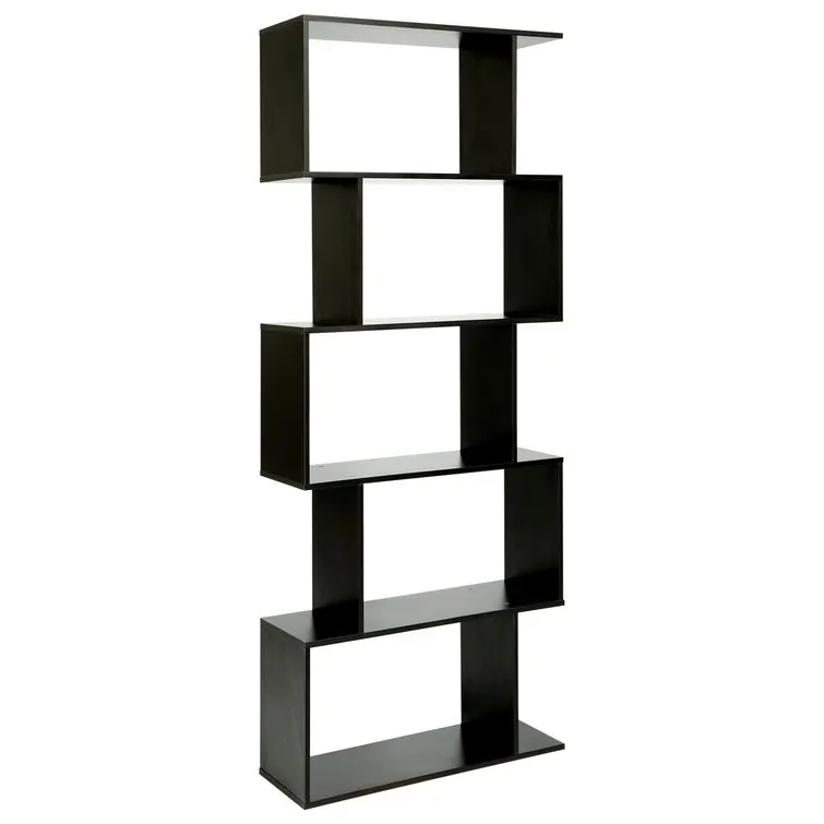 Antique Design 6 Tier Custom Wooden Library Bookshelves Display Rack