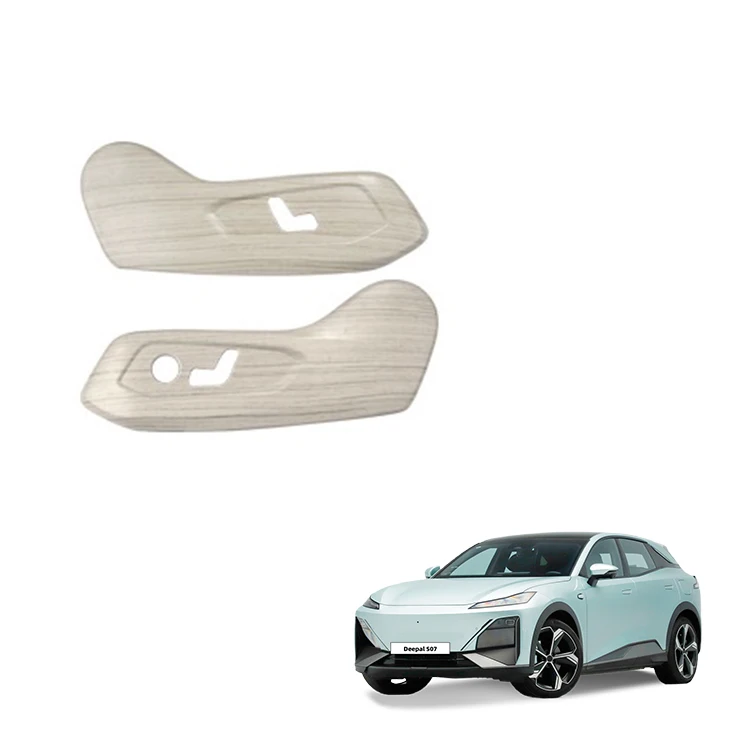 Framre Sätes Sidobeslagsskydd för Changan Deepal S07 Tillbehör ABS Trämönster Framre Sätes Sidobeslagskåpa Inredningsdetalj