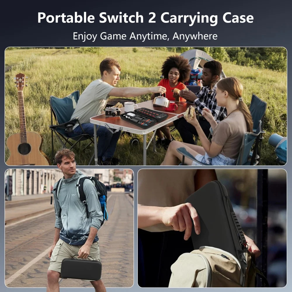 product laudtec for nintendo for switch carrying case with 2 soft tpu protective covers joy con cases scratch shock protection game-7