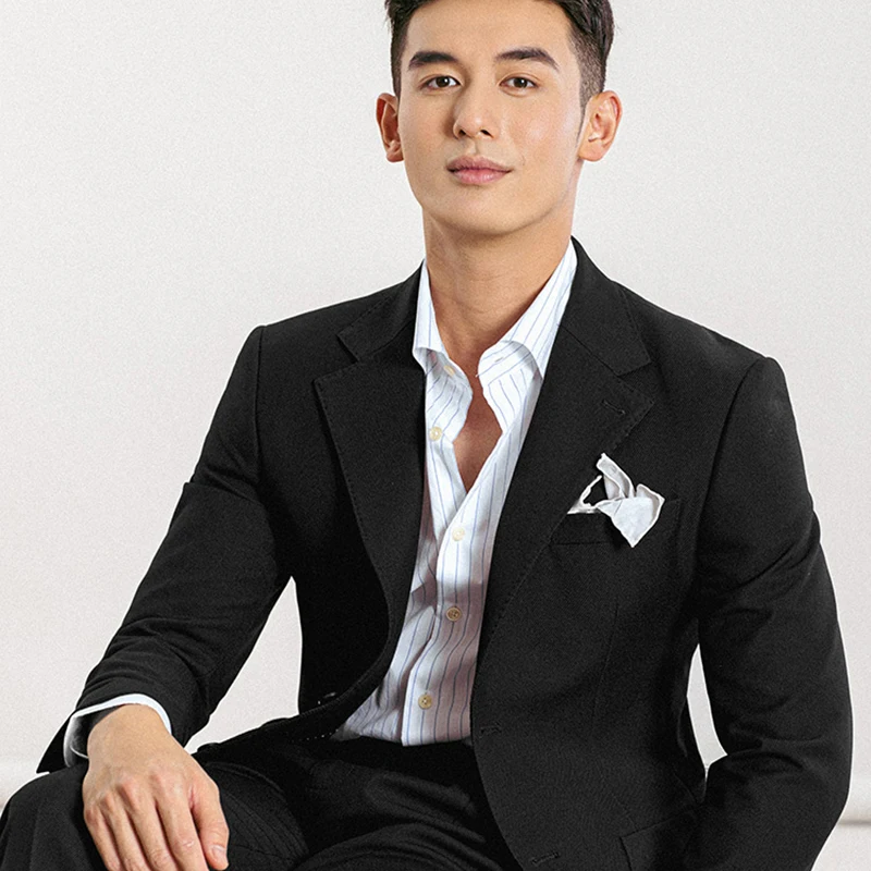 Wholesale Direct Sales Black Coat Pant Men Suit Business Formal Dress  Wedding Slim Fit Suits for Man