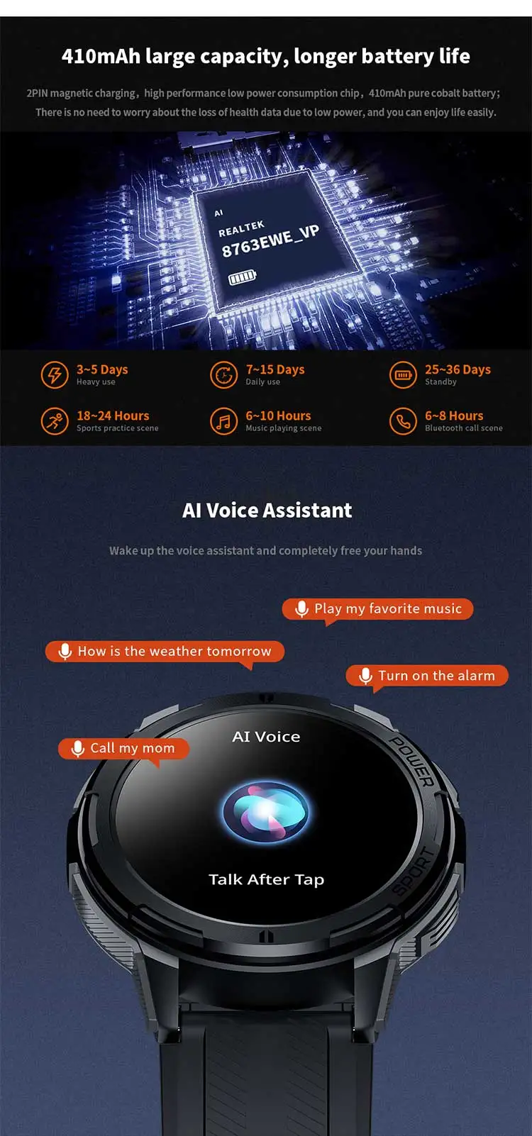 C25 Relojes Smartwatch 1.43inch Amoled 10m Waterproof Heart Rate Monitoring Outdoor Smart Watch 2025 - Buy 2025 410 Mah Sport Bt Call Smart Watch 1.43inch Amoled Outdoor 10m Waterproof Heart Rate For Men Women Smartwatch outdoors Sport Watch Amoled Dynamic Heart Rate Blood Pressure Bt Call Long Battery Life Sport Modes Smart Watch