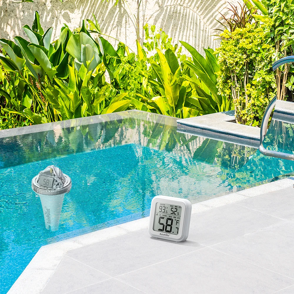 BALDR Digital Pool Thermometer Water Temperature Monitor Swimming Pool Indoor Rain Sensor Pool