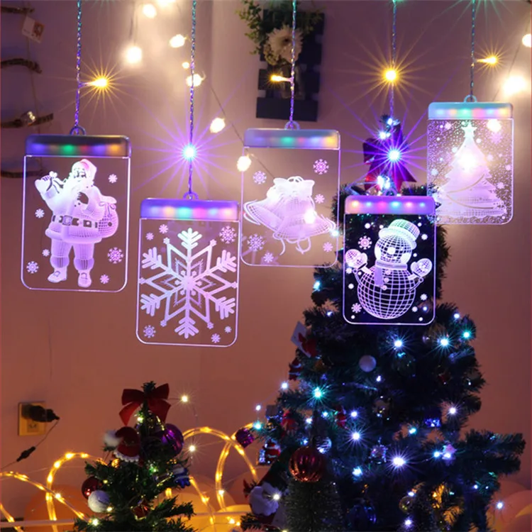 Projecteur De Noël Rechargeable USB - 3 Motifs LED Pour Décoration Intérieure Et Extérieure