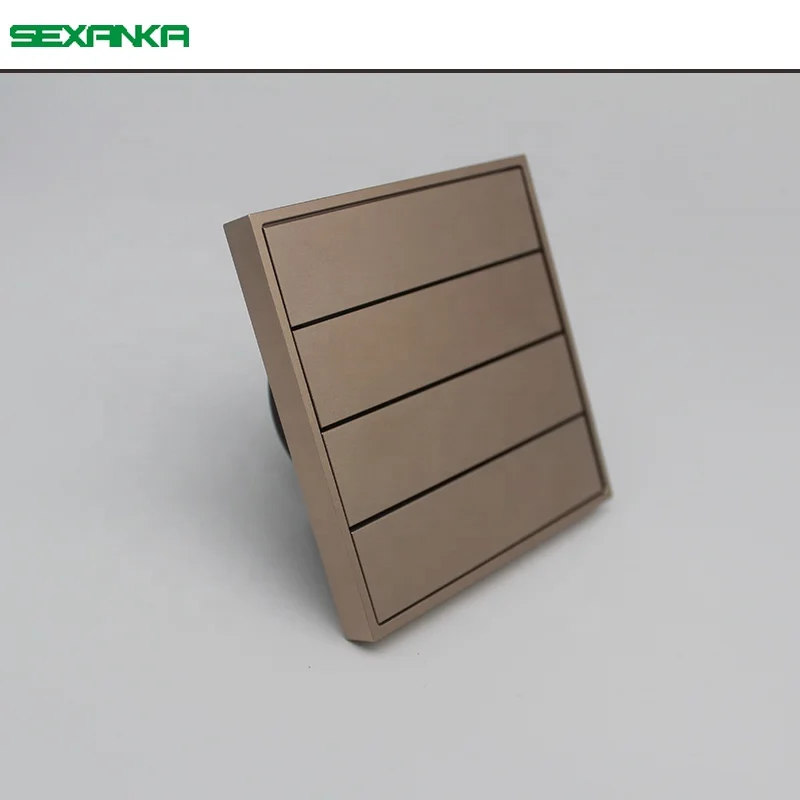 SEXANKA KNX EIB Smart Home Atomation System 4 Gang Metal Push Button Smart Wall Light Switch
