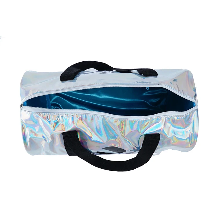High Quality Customized Holographic PVC Polyester Travel Bags Shoulder Waterproof Travel Bags