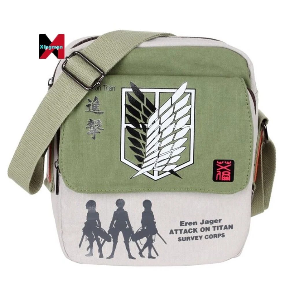 Anime Attack on Titan Satchel Cosplay Canvas Messenger Bag Women Men ...