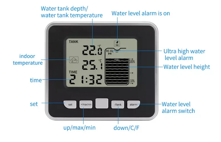 Yunyi Wireless Zigbee Ultrasonic Fuel Water Tank Level Sensor