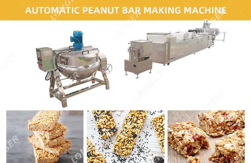 Automatic Multifunction Peanut Bar Making Machine Snack Bar Production Line Nutrition Bar