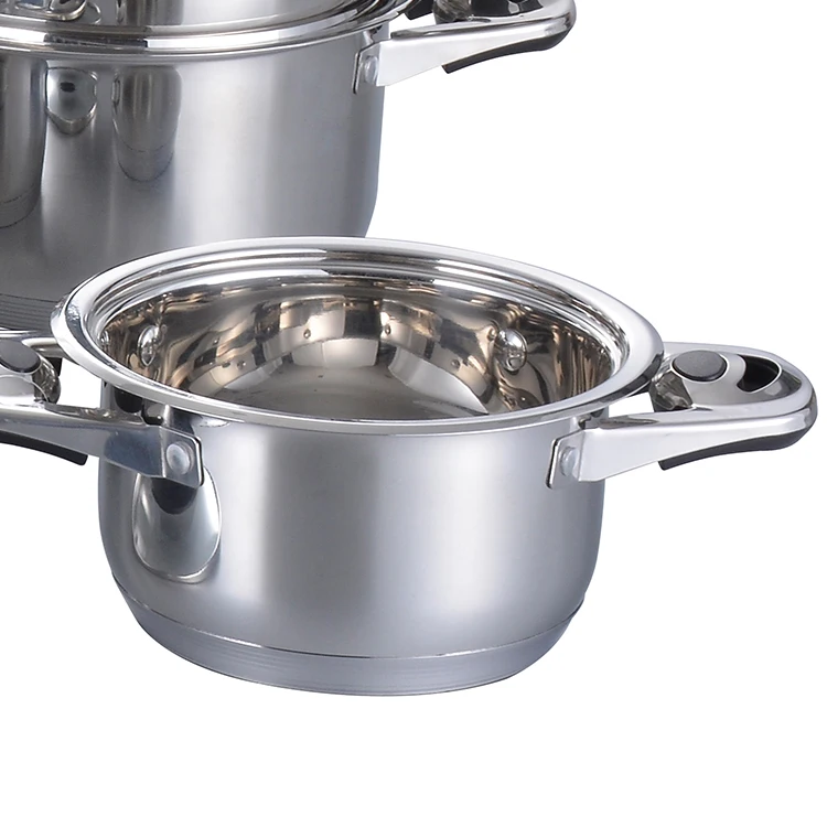 New Design Culinary Comforts Kitchen Cooking Pot Sets Stainless Steel Cookware Sets supplier