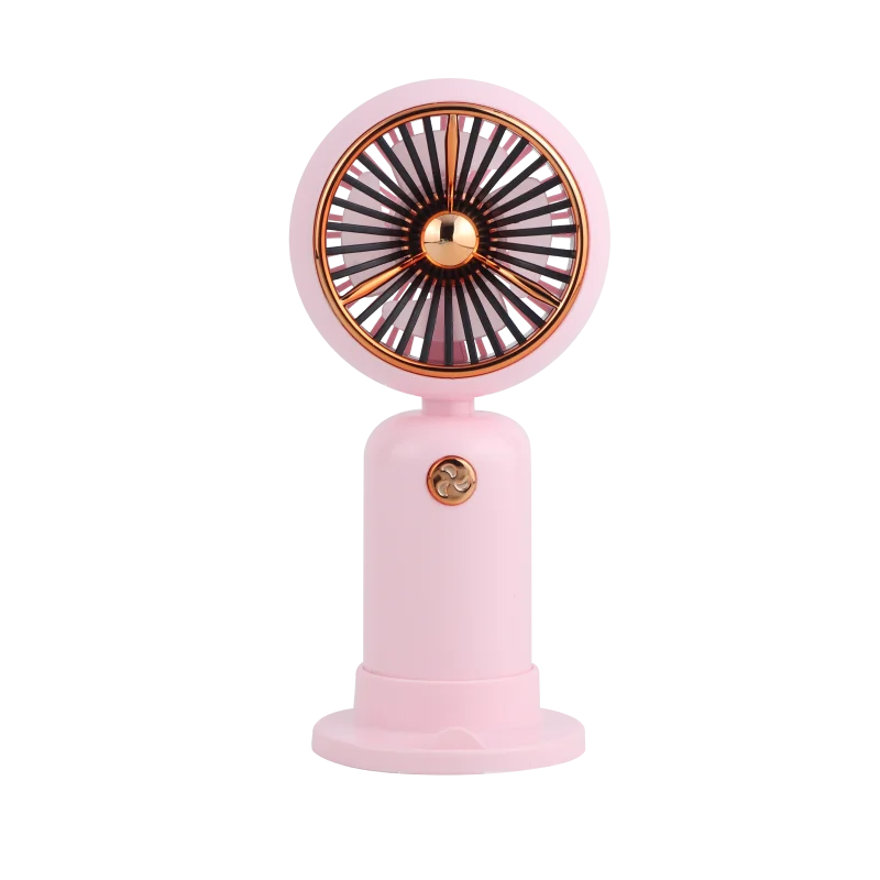 Portable Mini USB Rechargeable Personal Fan Handheld Small Desk Fan Base Eyelash Makeup Travel Car Application Cooling Feature