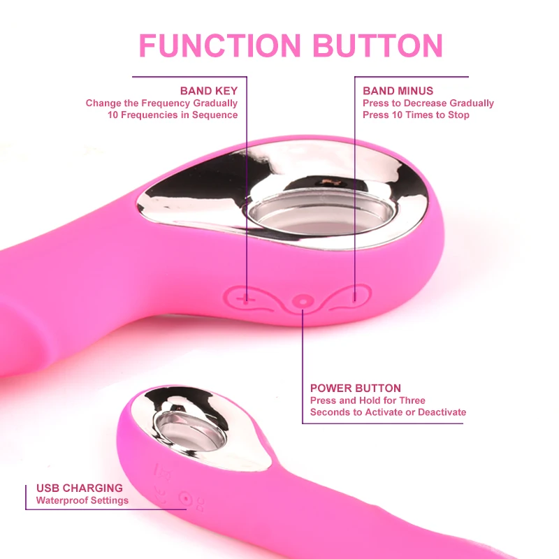 Waterproof Dildo Vibrator G Spot Orgasm Vibrator 10 Vibrations Clitoris Nipple Vagina Massagers