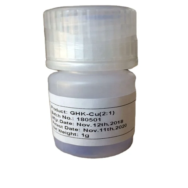 ghk cu peptide powder 99% GHK-Cu Peptide Powder Cosmetic Grade Copper Tripeptide-1 (GHK-Cu) Blue Copper  Peptide GHK Copper Lyophilized Pure Powder| Alibaba.com