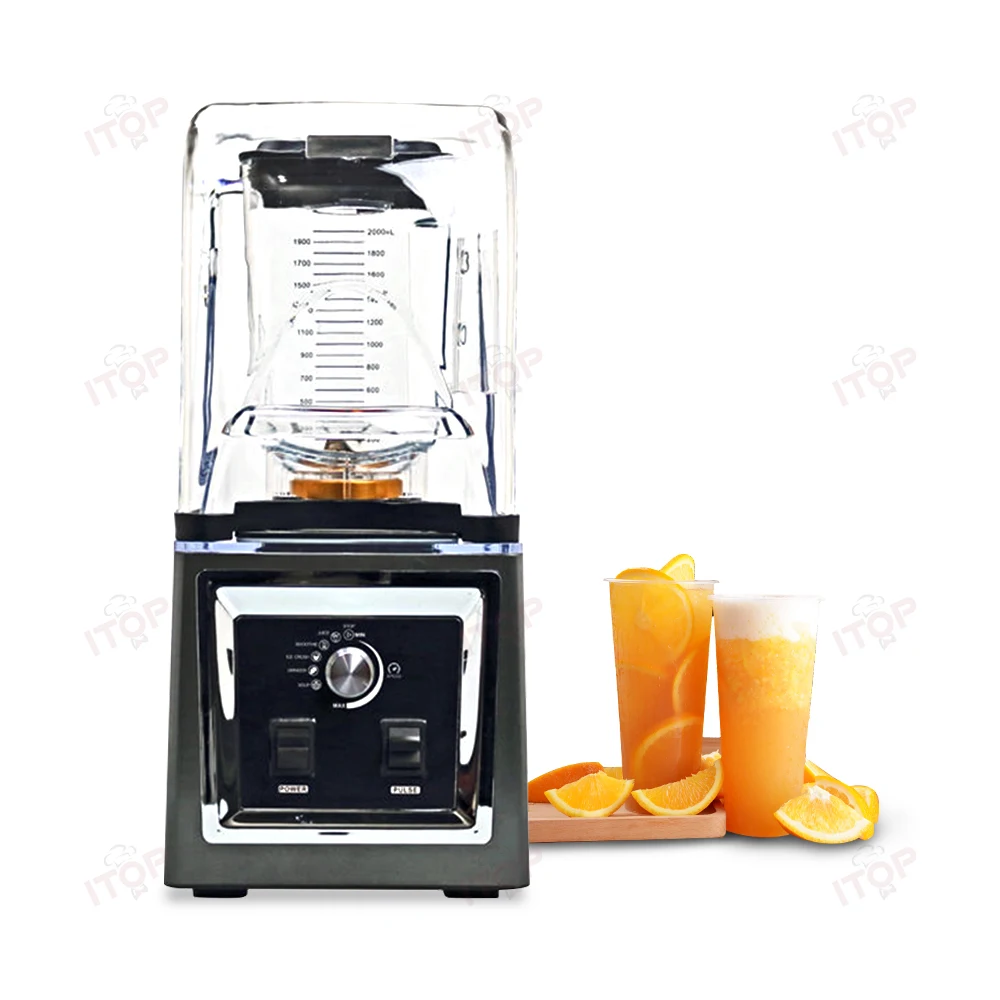 Multifunctional High Power Large Quiet Commercial Frozen Juice Blender With Sound Enclosure