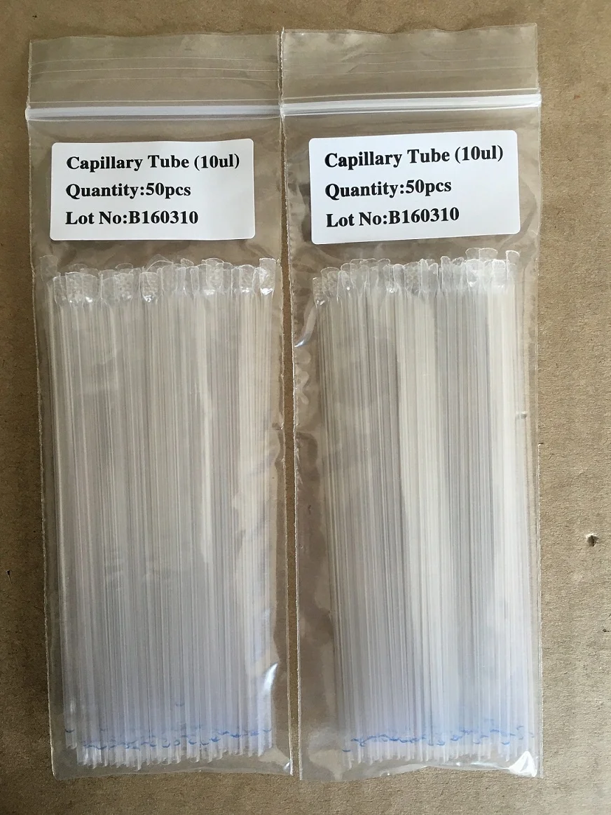 Micro Volume Plastic Capillary Tube 5ul/10ul/20ul/50ul Blood Capillary